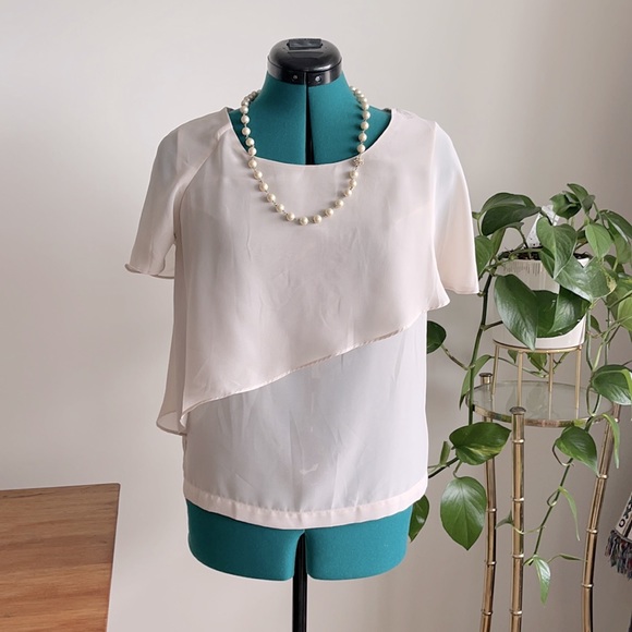 Urban Outfitters dreamy flowy cream boho top sz M - Picture 6 of 7